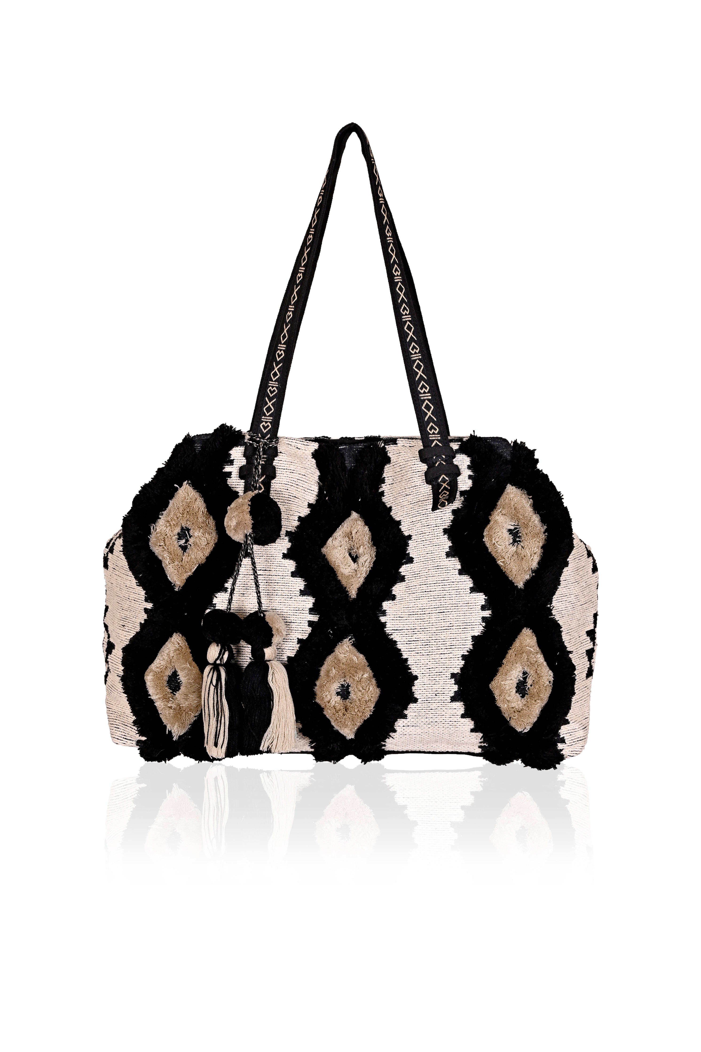 Beluga Aztec Tribal Tote