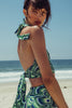 ALLI Halter Swim Top - Retro Print