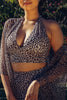ALLI Halter Swim Top - Leopard Print