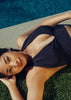 ALLI Halter Swim Top in Black