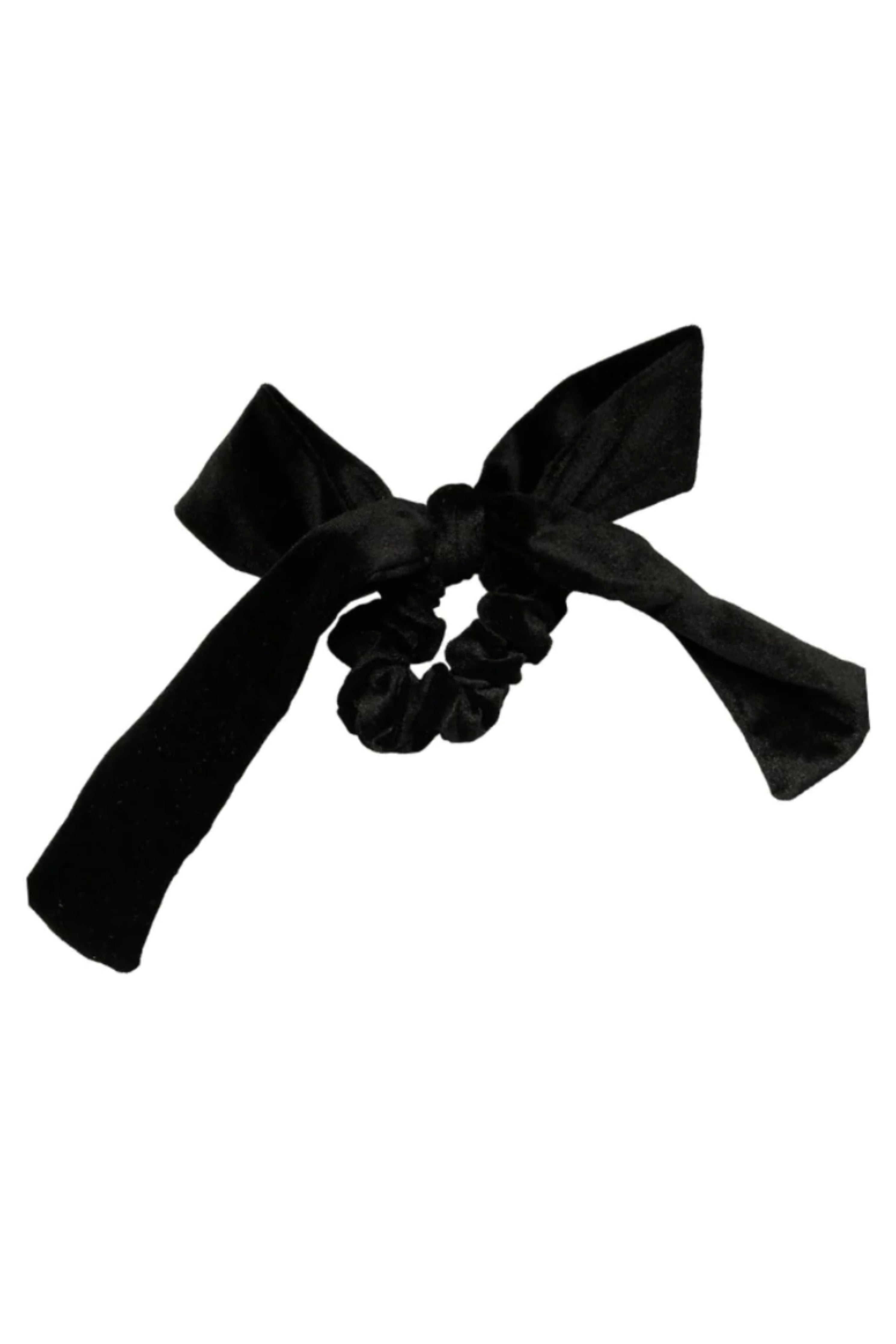 Velvet Bow Tie Scrunchie