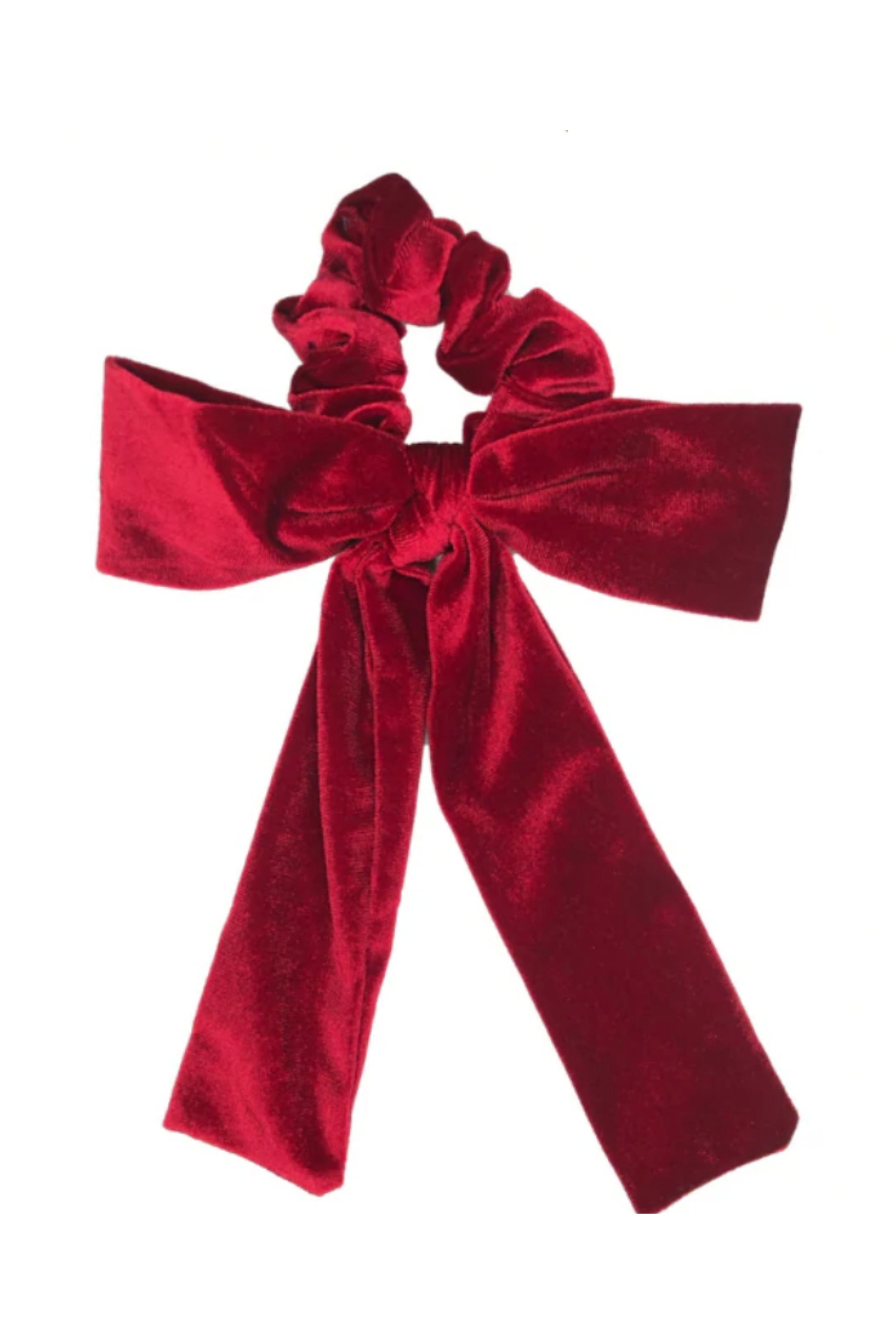 Velvet Bow Tie Scrunchie