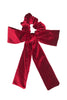 Velvet Bow Tie Scrunchie