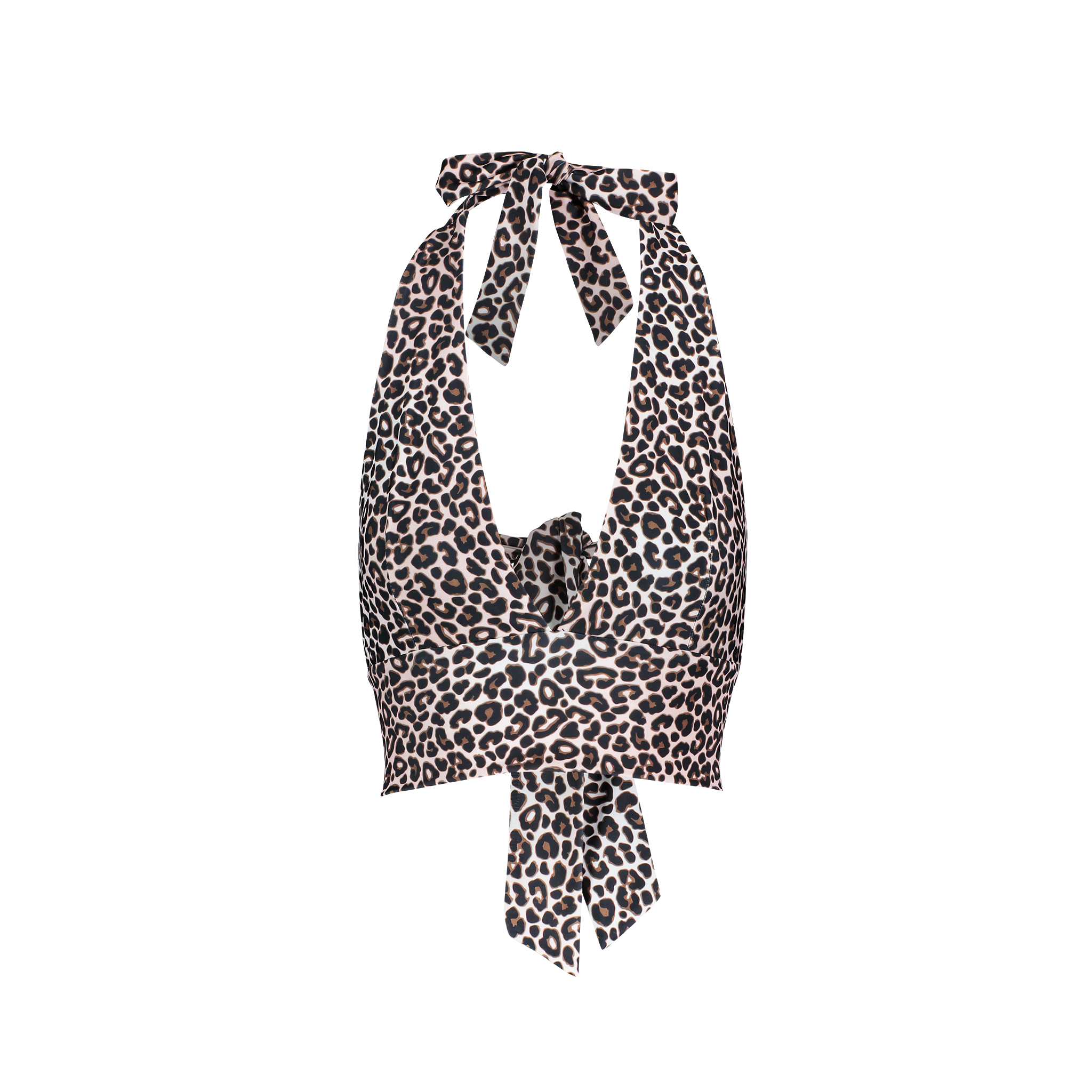 ALLI Halter Swim Top - Leopard Print