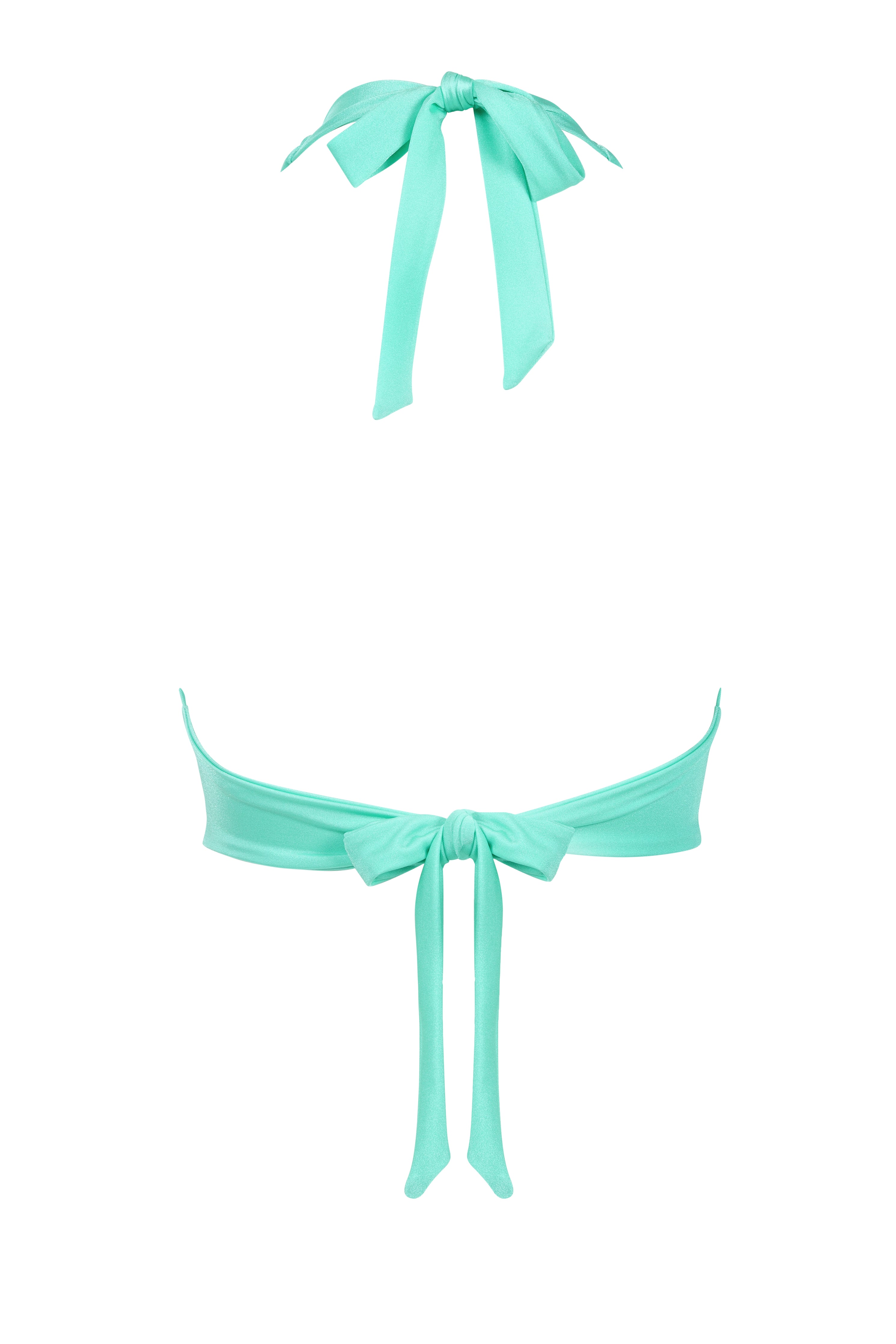 ALLI Halter Swim Top in Aqua Sea