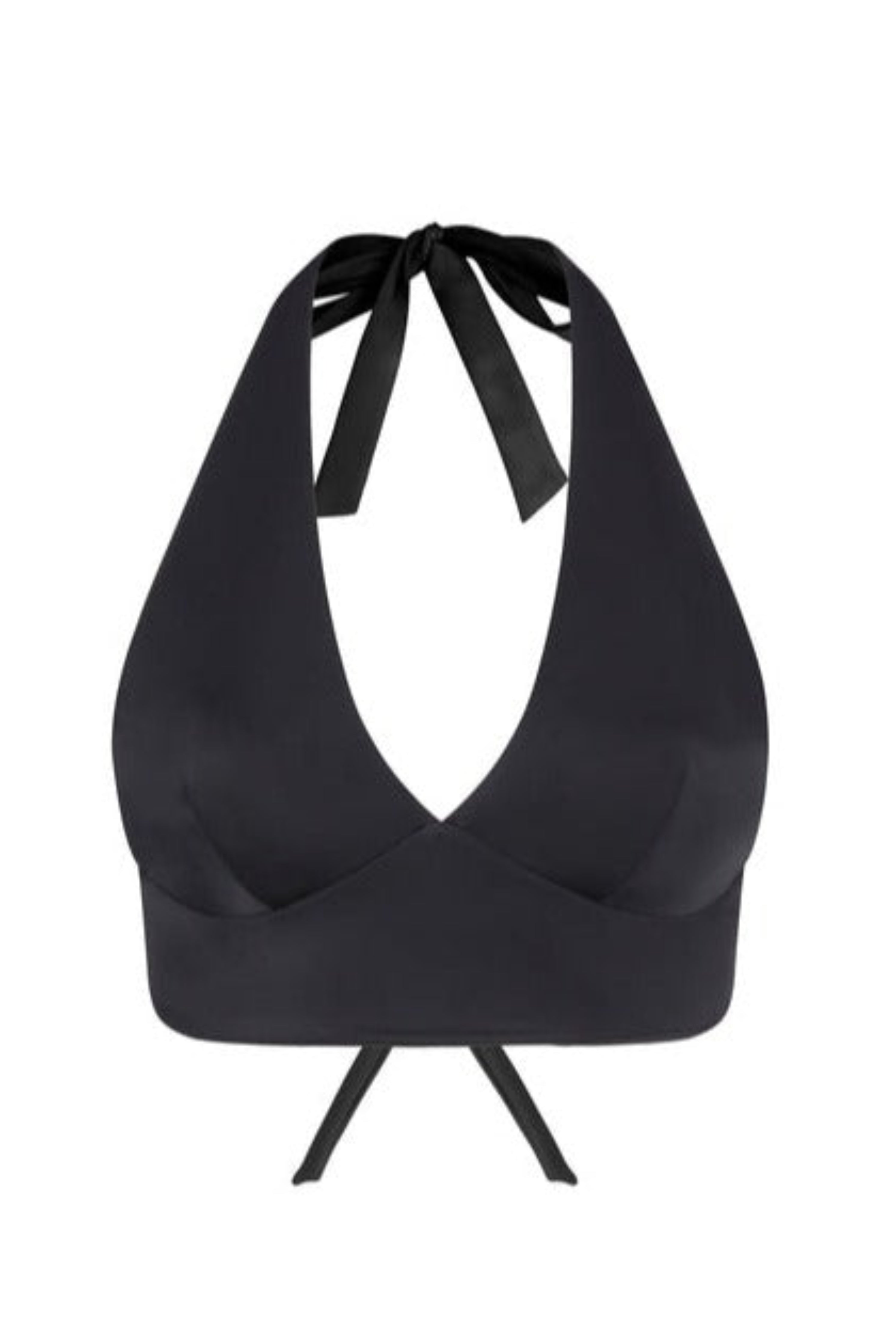 ALLI Halter Swim Top in Black