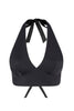 ALLI Halter Swim Top in Black
