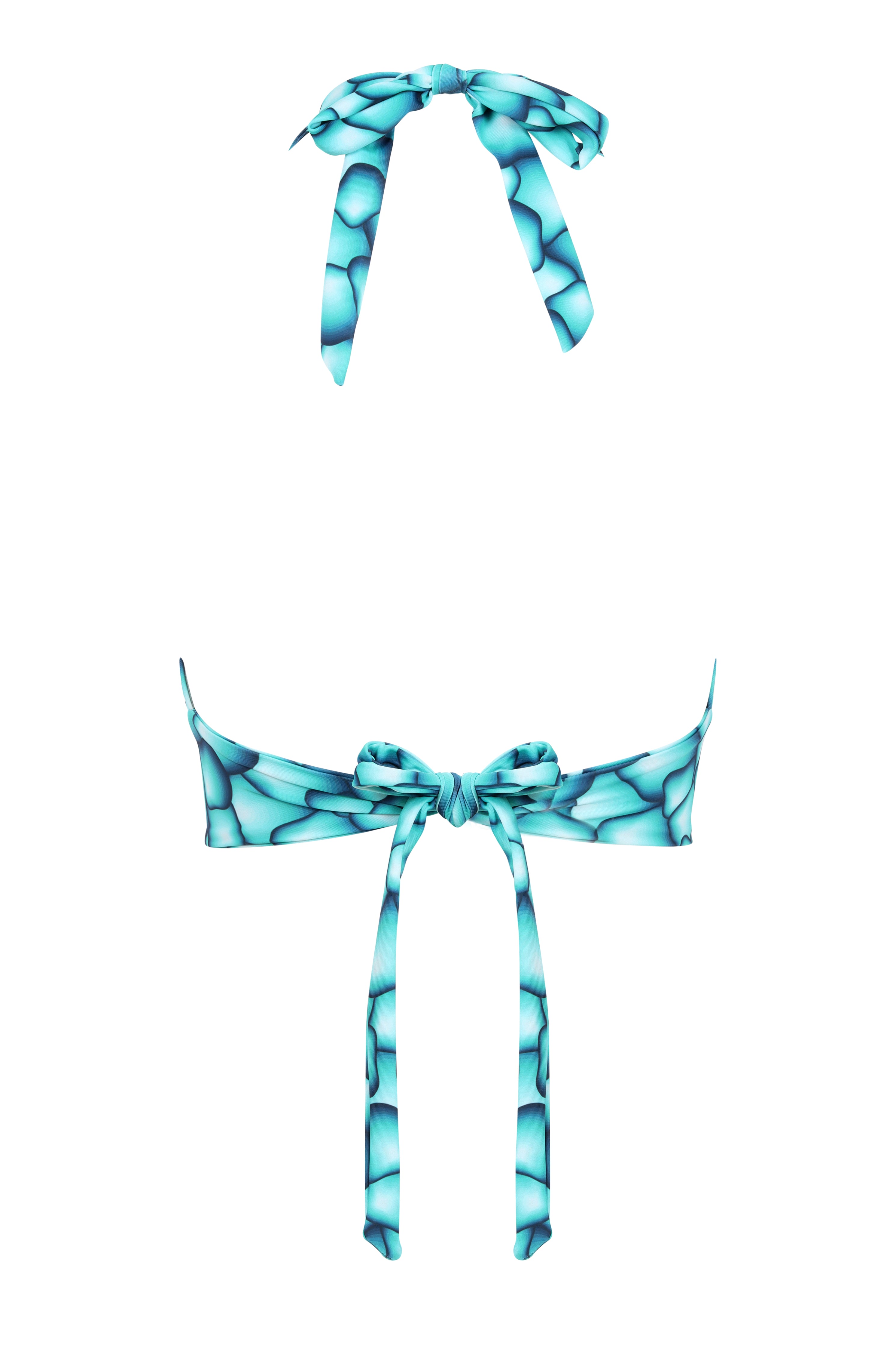 ALLI Halter Swim Top in New Retro Print