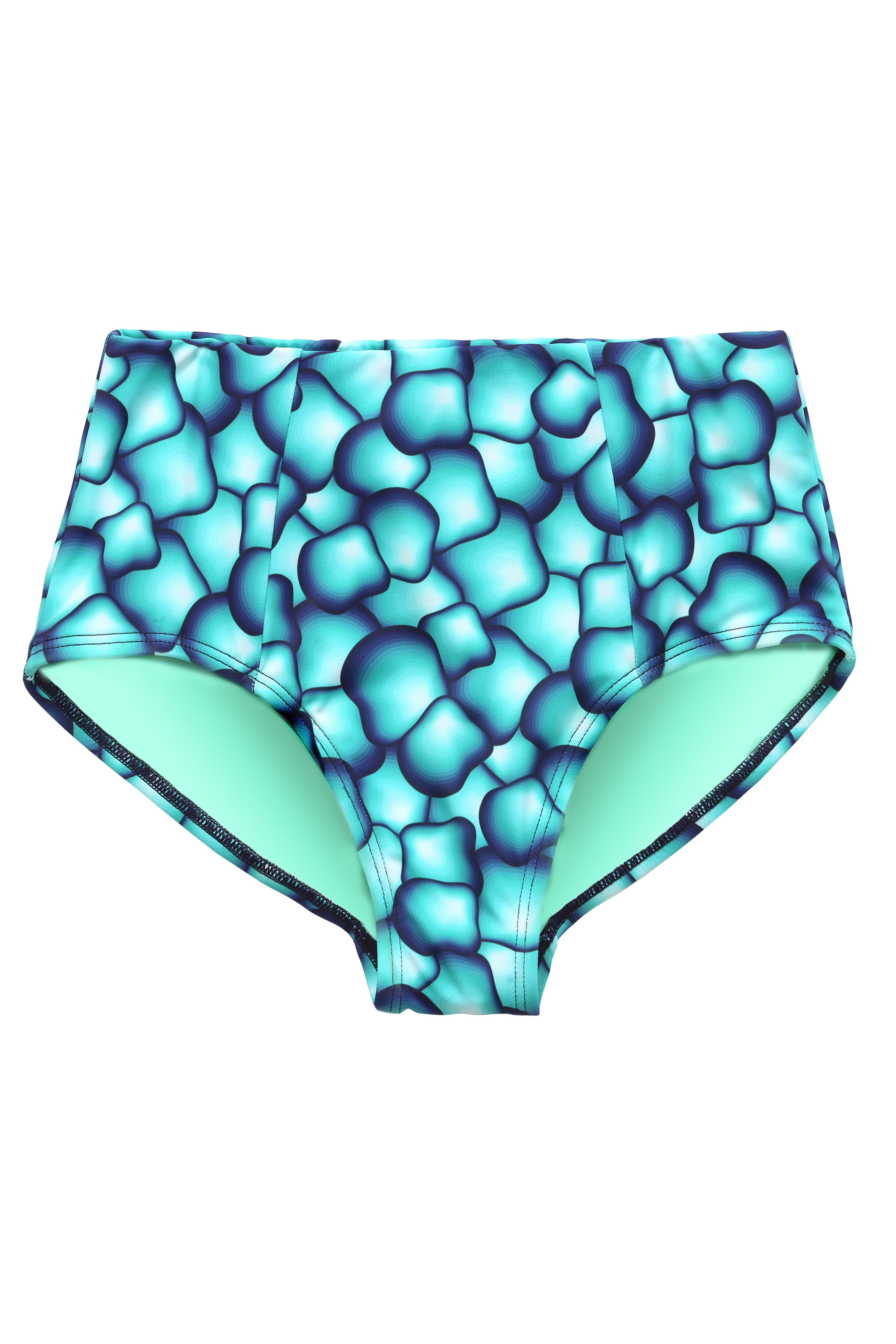 MAX High Waisted Bikini Bottom in New Retro Print