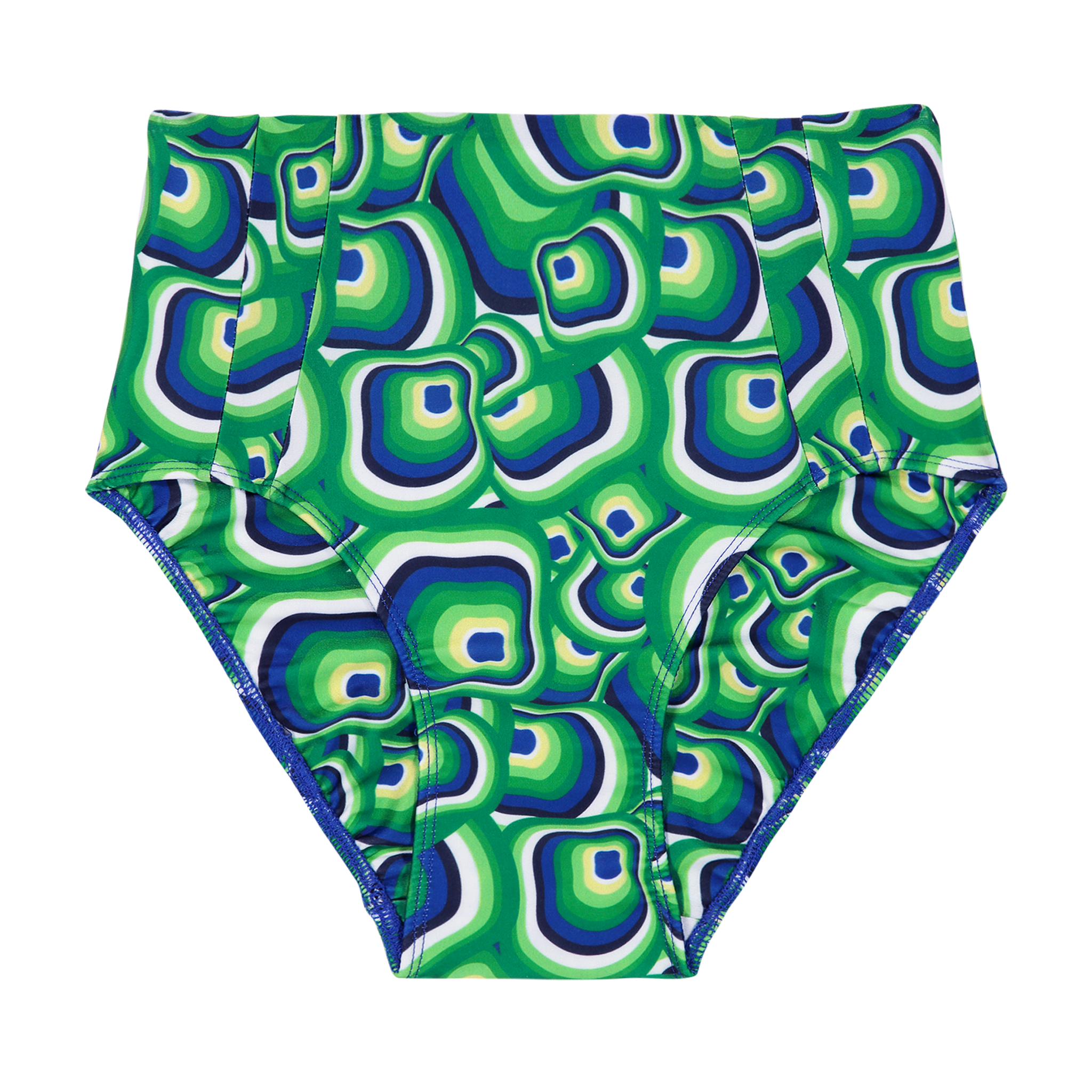 MAX High Waisted Bikini Bottom - Retro Print